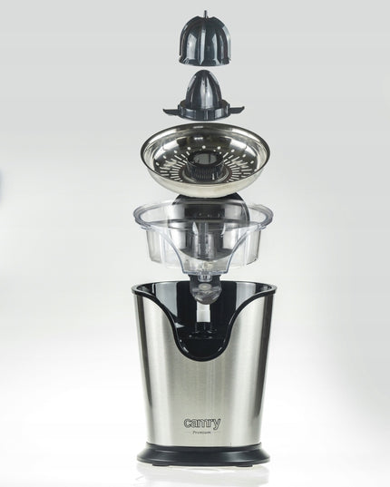 Camry CR 4006 profesionali citrusinių vaisių sulčiaspaudė 500W – tylus veikimas, 2 kūgiai, nerūdijančio plieno korpusas