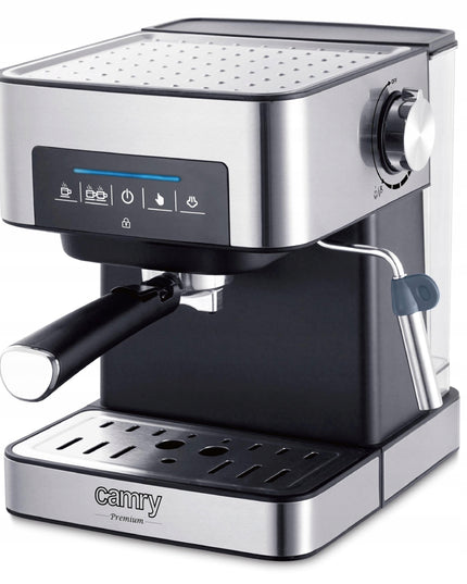 Camry CR 4410 slėginis kavos aparatas 15 bar – espreso ir kapučino paruošimas, 1600 ml talpa, metalinis korpusas