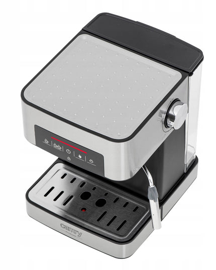 Camry CR 4410 slėginis kavos aparatas 15 bar – espreso ir kapučino paruošimas, 1600 ml talpa, metalinis korpusas