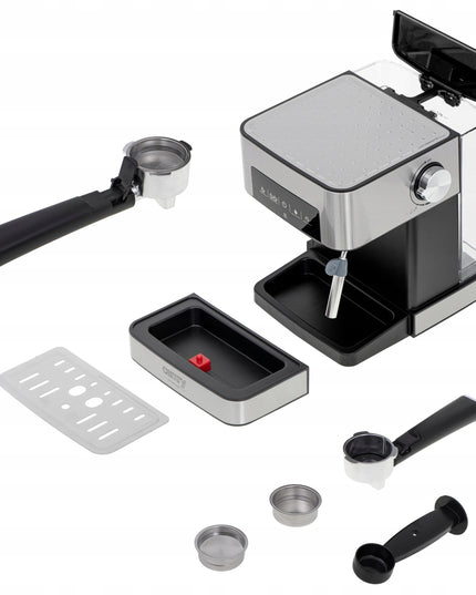 Camry CR 4410 slėginis kavos aparatas 15 bar – espreso ir kapučino paruošimas, 1600 ml talpa, metalinis korpusas