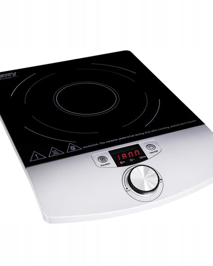 Camry vieno kaitvietės indukcinė viryklė 2000W – LCD ekranas, laikmatis 180 min., greito kepimo funkcija, stiklinis paviršius