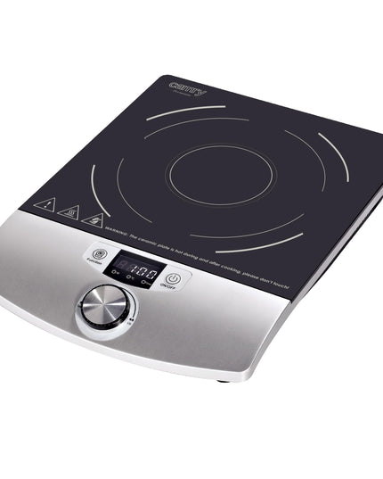 Camry vieno kaitvietės indukcinė viryklė 2000W – LCD ekranas, laikmatis 180 min., greito kepimo funkcija, stiklinis paviršius