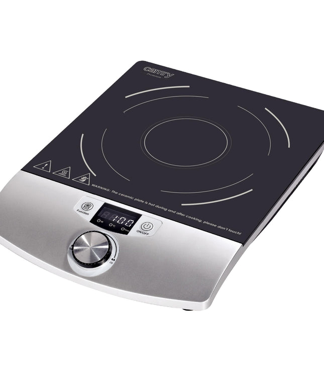 Camry vieno kaitvietės indukcinė viryklė 2000W – LCD ekranas, laikmatis 180 min., greito kepimo funkcija, stiklinis paviršius