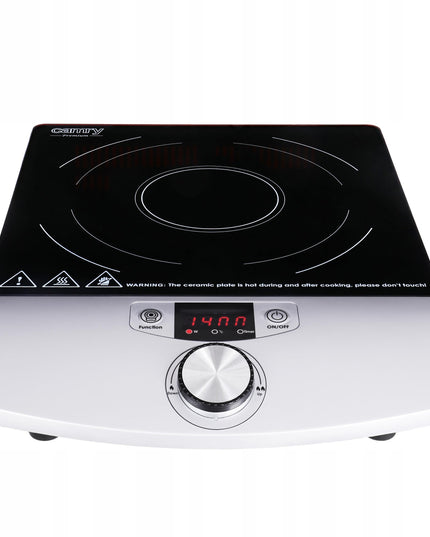 Camry vieno kaitvietės indukcinė viryklė 2000W – LCD ekranas, laikmatis 180 min., greito kepimo funkcija, stiklinis paviršius