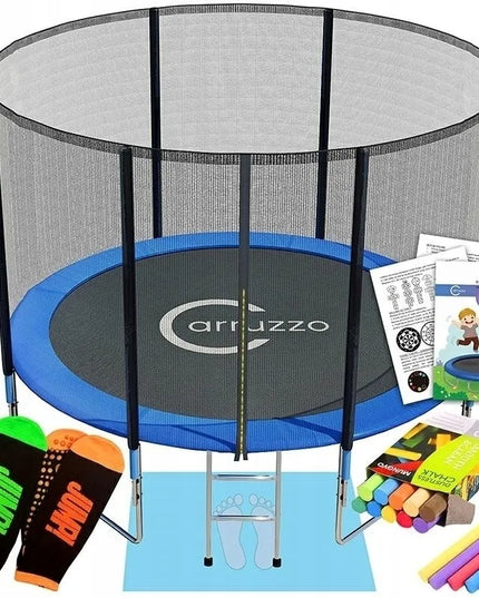 Carruzzo sodo trampolinas 10FT 315 cm su apsauginiu tinklu ir kopetėlėmis T10