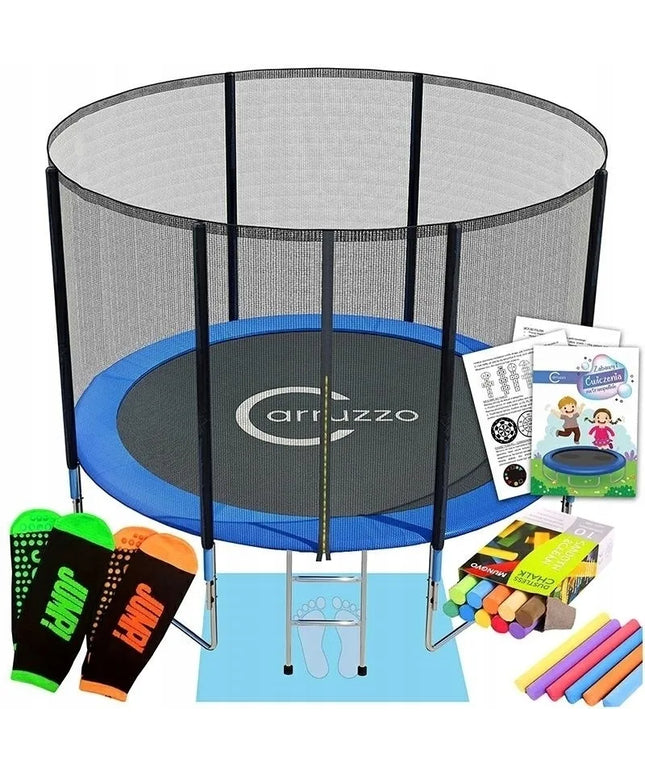 Carruzzo sodo trampolinas 10FT 315 cm su apsauginiu tinklu ir kopetėlėmis T10