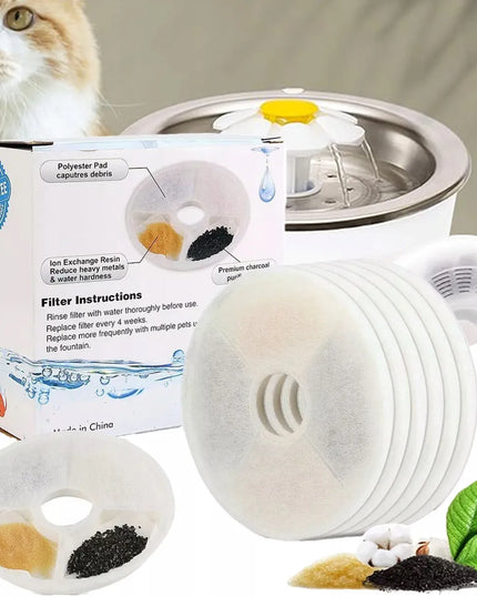 CATIT FLOWER fontano gertuvės filtrai su aktyvuota anglimi, 6 vnt.