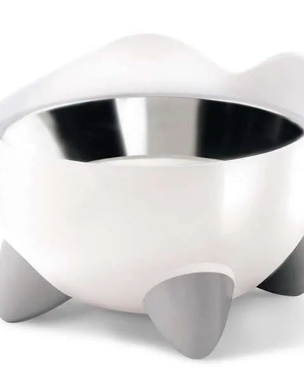 Catit PIXI aukštas dubenėlis katei su stovu, baltas, 0,2 l + papildomas metalinis dubenėlis