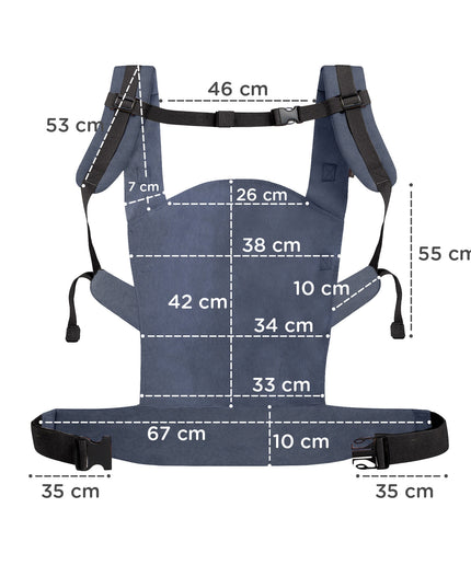 Ergonomiška vaikiška nešioklė NINO 20 kg Kinderkraft tamsiai mėlynas