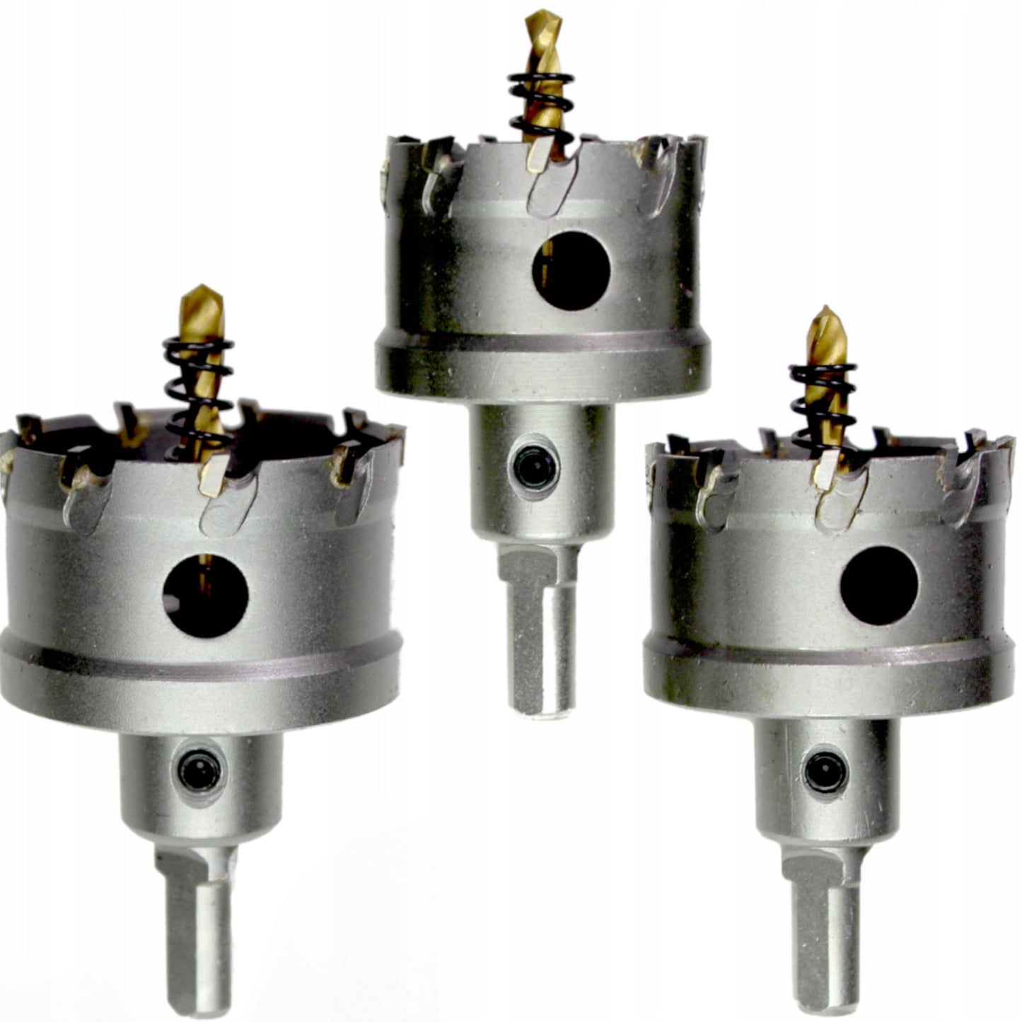 Karbidinės skylamušės / karūnos grąžtai metalui 22-65 mm 6 vnt. BLACK