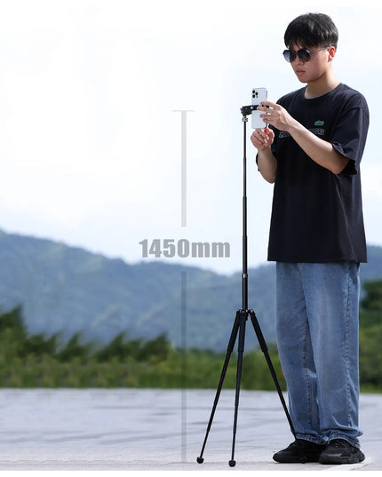 Turistinis trikojis / monopodas 145 cm ULANZI MT-63 su 1/4 colio išmaniojo telefono laikikliu