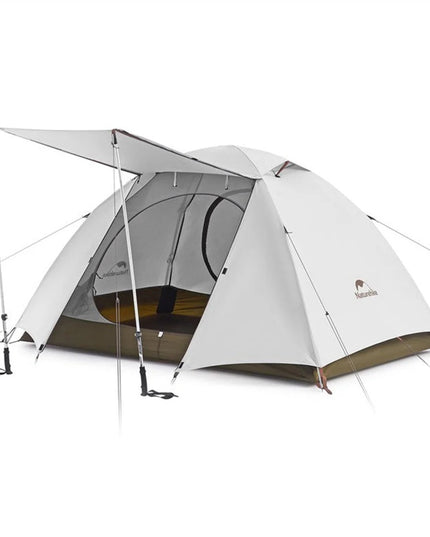 Cloud River 2 balta dvivietė palapinė – lengva, atspari UV spinduliams ir lietui, skirta žygiams ir stovyklavimui