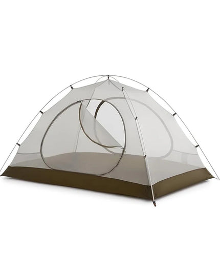 Cloud River 2 balta dvivietė palapinė – lengva, atspari UV spinduliams ir lietui, skirta žygiams ir stovyklavimui