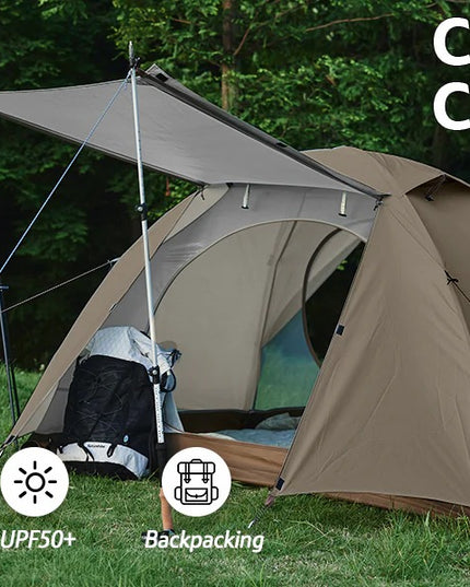 Cloud River 2 lengva dvivietė stovyklavimo palapinė su UV apsauga ir ventiliacija - Ruda