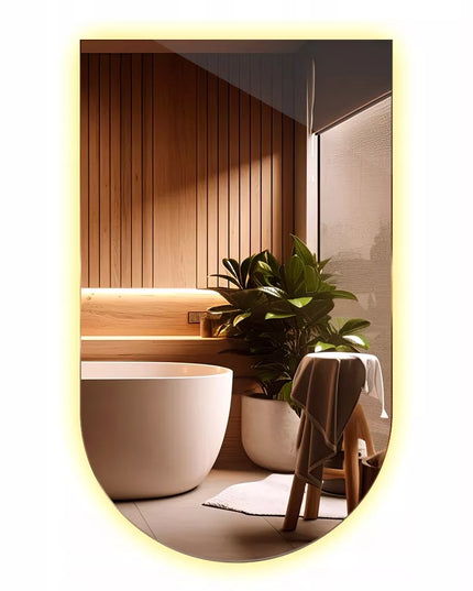 Coloray premium ovalus nupjautas LED veidrodis – 40x70 cm