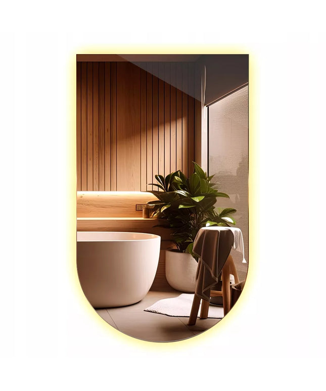 Coloray premium ovalus nupjautas LED veidrodis – 40x70 cm