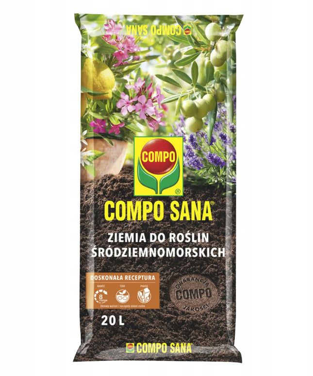 COMPO Viduržemio jūros regiono augalų substratas citrusams, oleandrams ir levandoms, 20L
