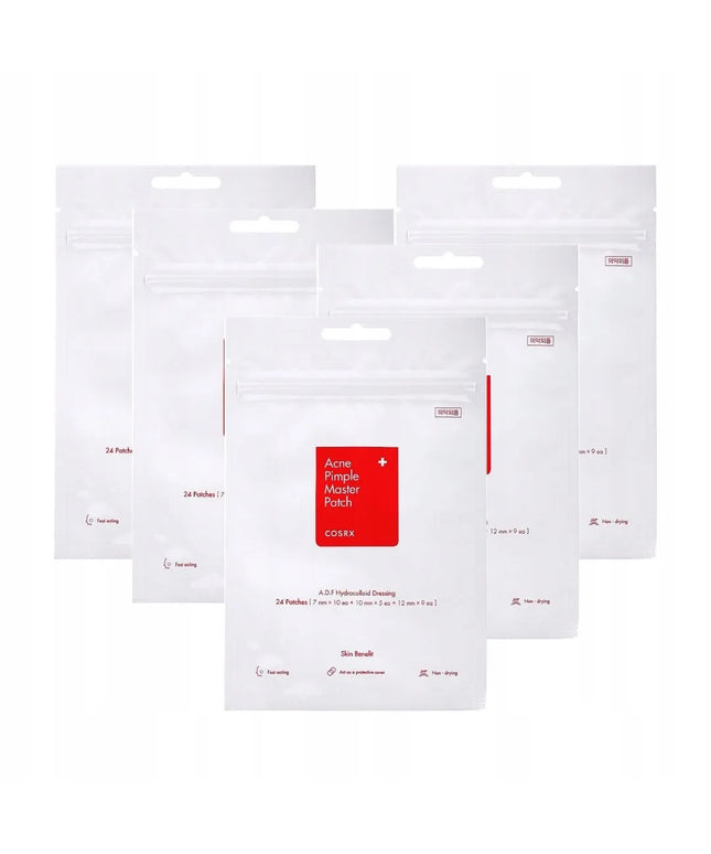 COSRX Acne Pimple Master Patch 5 x 24 vnt. – pleistrai nuo spuogų, rinkinys