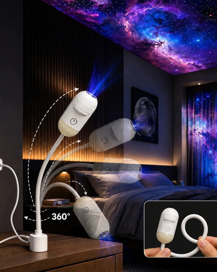 Žvaigždėto dangaus projektorius „Galaxy“ 12 viename, naktinė lempa