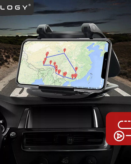 Alogy automobilinis telefono laikiklis, tvirtinamas prie prietaisų skydelio, 360° besisukantis