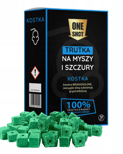 ONE SHOT itin stiprus masalas-kubeliai pelėms ir žiurkėms, 1 kg