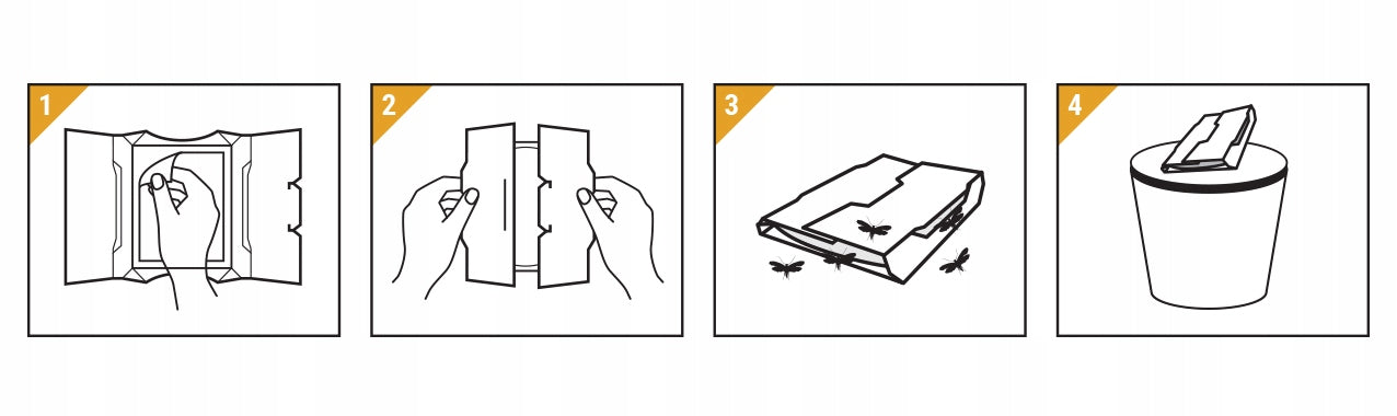 Lipni spąstai nuo kandžių maisto ir drabužių 2 IN 1, 5 pakuotės