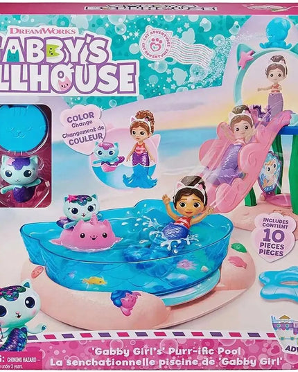Gabby's Dollhouse didelis baseino rinkinys: 2 figūrėlės, Gabi, Merkatė ir čiuožykla