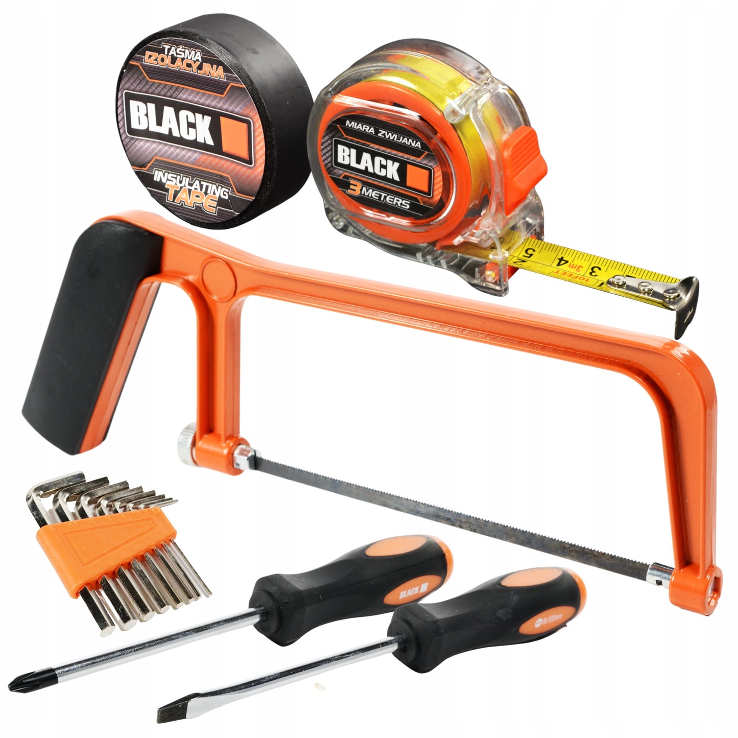 Įrankių dėklas 100 vnt. Raktai, Antgaliai, Atsuktuvai, Plaktukas, Replės CRV BLACK