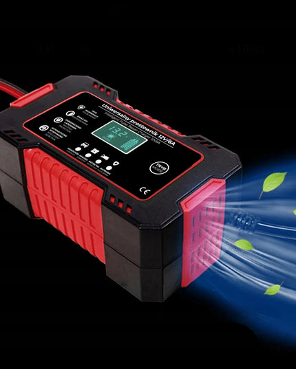 Automatinis išmanusis akumuliatorių įkroviklis su LCD ekranu, 12 V, 6 A