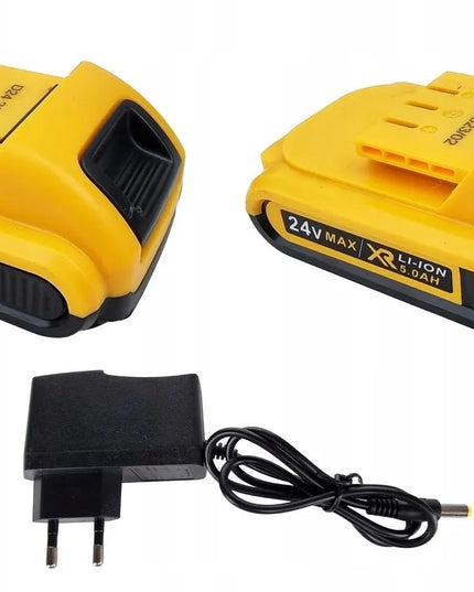 Akumuliatorinis gręžtuvas-suktuvas Elektromet 21V su smūgine funkcija, 2x4Ah akumuliatoriai