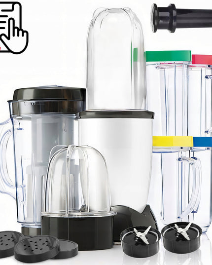 Virtuvinis kombainas maišytuvas su sulčiaspaudės funkcija 4x puodeliai XXL rinkinys