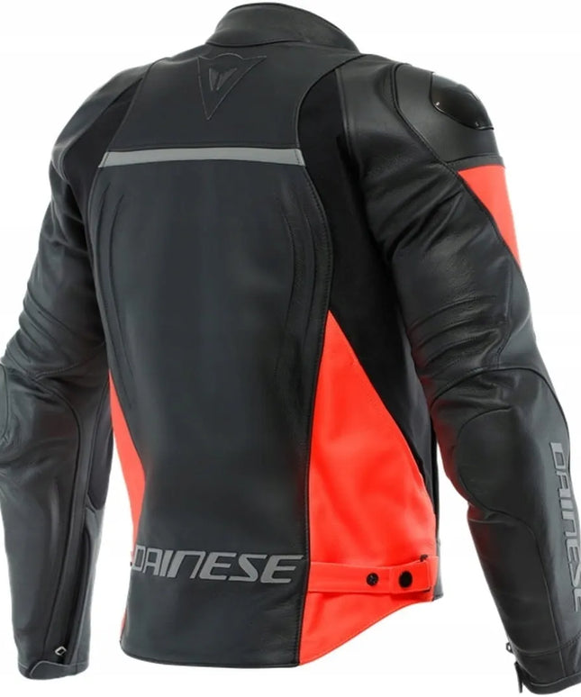 Dainese RACING 4 BLK/RED odinė motociklininko striukė