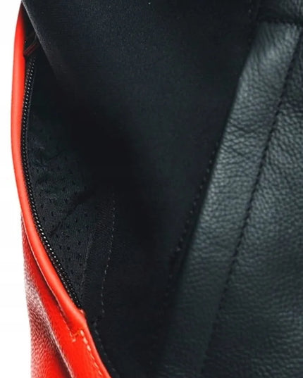 Dainese RACING 4 BLK/RED odinė motociklininko striukė