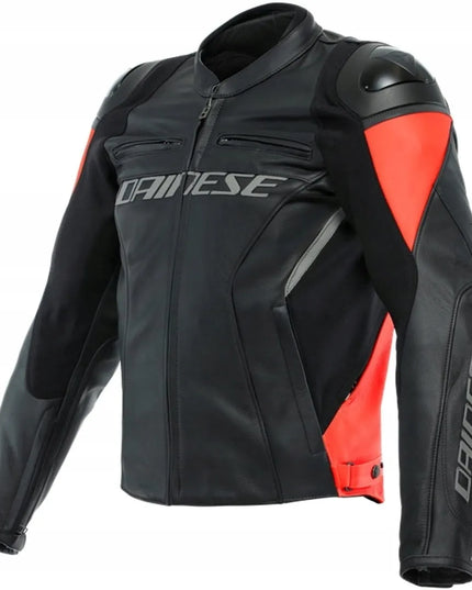 Dainese RACING 4 BLK/RED odinė motociklininko striukė