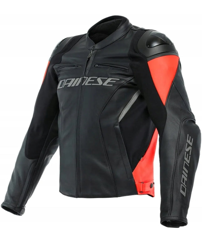 Dainese RACING 4 BLK/RED odinė motociklininko striukė