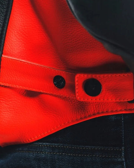 Dainese RACING 4 BLK/RED odinė motociklininko striukė