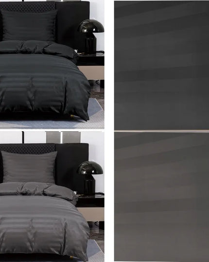 Damastinio patalynės komplektas 200x220 + 2 pagalvių užvalkalai, viešbučio stiliaus, mėlynas, rugiagėlių mėlynumo