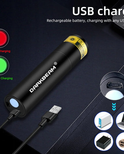 DARKBEAM 365nm UV įkraunamas 10W žibintuvėlis dervoms ir paieškai