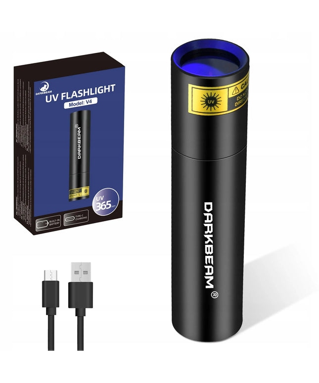 DARKBEAM 365nm UV įkraunamas 10W žibintuvėlis dervoms ir paieškai