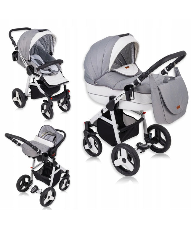 Daugiafunkcinis vaikiškas vežimėlis Baby Quero Lux 3w1 su autokėdute ir dovanomis