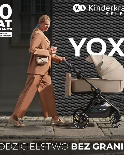 Daugiafunkcinis vežimėlis 3w1 Kinderkraft YOXI, smėlio spalvos