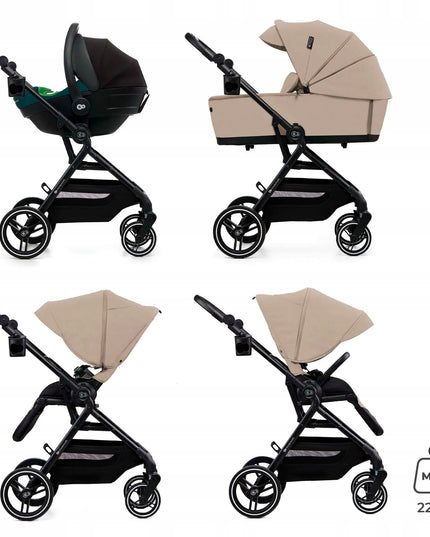 Daugiafunkcinis vežimėlis 3w1 Kinderkraft YOXI, smėlio spalvos