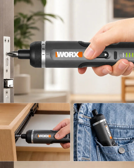 Daugiafunkcis 4V akumuliatorinis suktuvas WORX WX242 su magnetiniu laikikliu