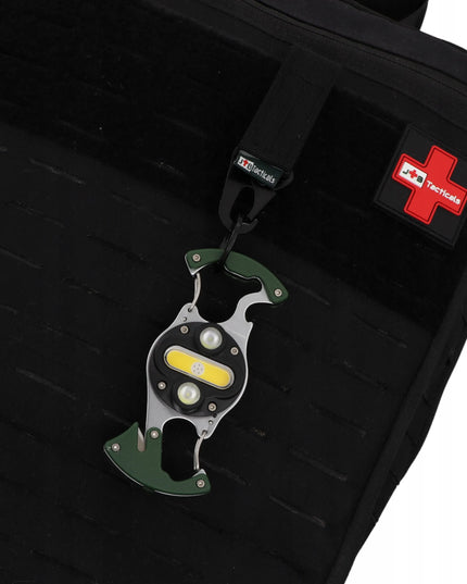 Daugiafunkcis EDC žibintuvėlis JB Tacticals su magnetu, peiliuku ir įrankiais (USB)