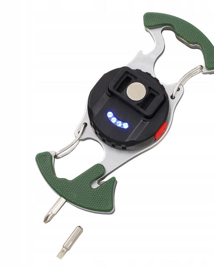 Daugiafunkcis EDC žibintuvėlis JB Tacticals su magnetu, peiliuku ir įrankiais (USB)