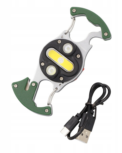 Daugiafunkcis EDC žibintuvėlis JB Tacticals su magnetu, peiliuku ir įrankiais (USB)