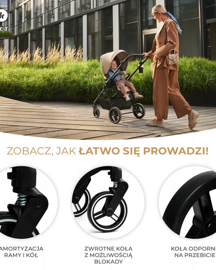 Daugiafunkcis vaikiškas vežimėlis 3w1 Kinderkraft YOXI, žalias