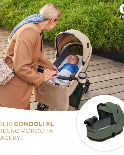 Daugiafunkcis vaikiškas vežimėlis 3w1 Kinderkraft YOXI, žalias