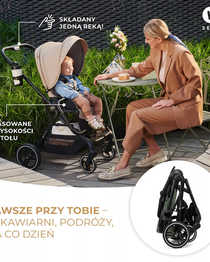 Daugiafunkcis vaikiškas vežimėlis 3w1 Kinderkraft YOXI, žalias