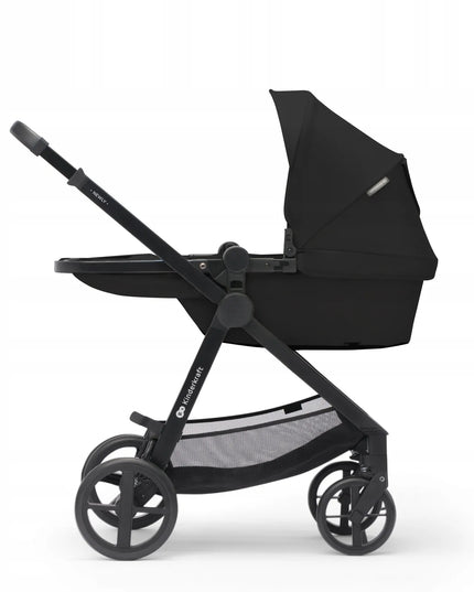 Daugiafunkcis vaikiškas vežimėlis 4-in-1 Kinderkraft NEWLY, sportinis vežimėlis ir MINK PRO automobilinė kėdutė, juodas